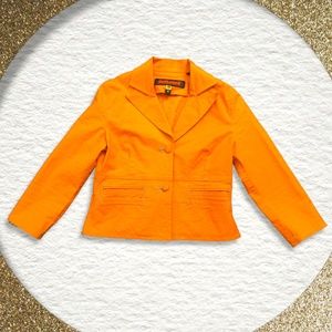 Dollhouse Vibrant Orange Cropped Blazer